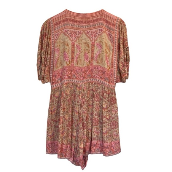 Spell & The Gypsy Collective Poinciana Romper, Pink Floral, Short Sleeve, S - Picture 3 of 16